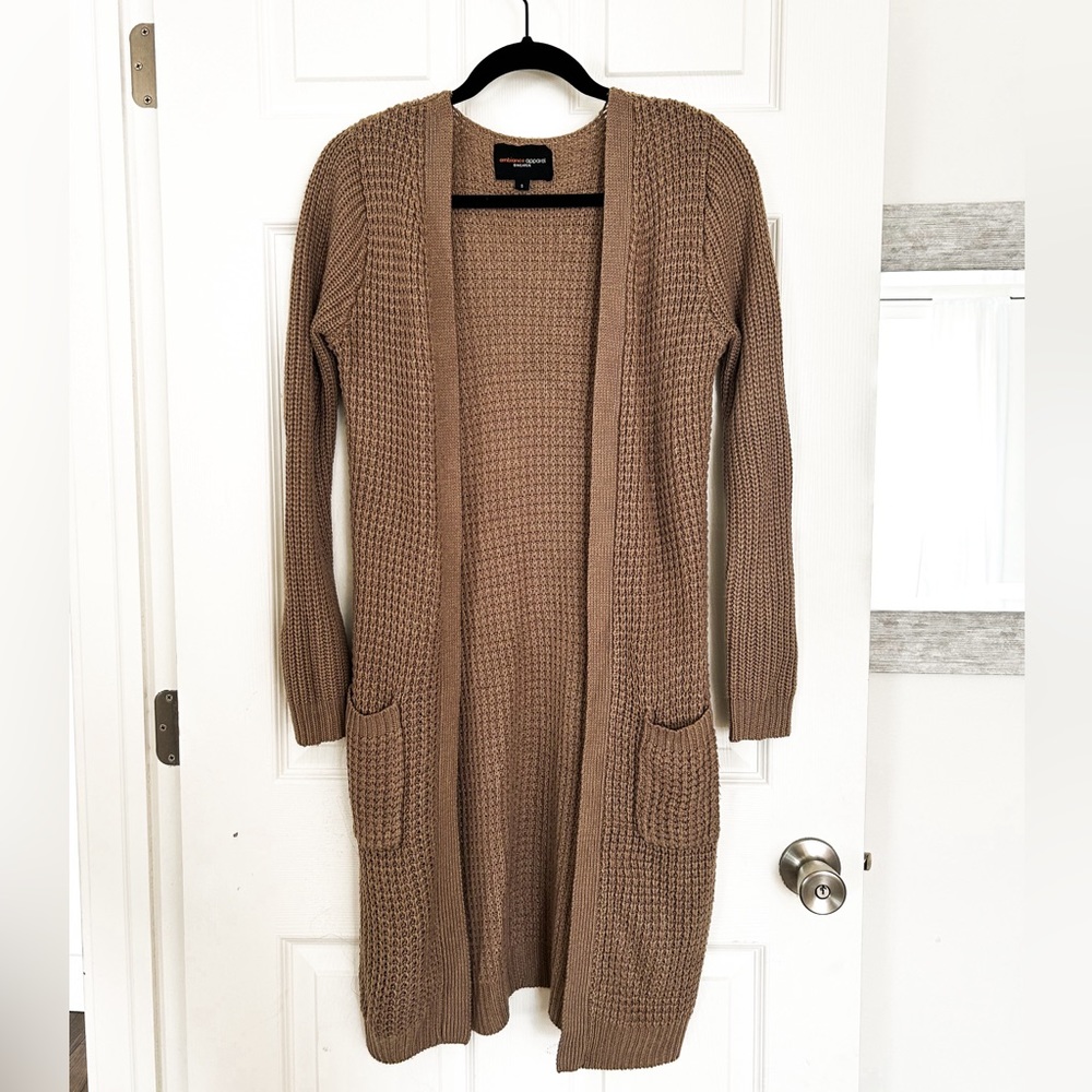 Waffle Knit Longline Maxi Sweater